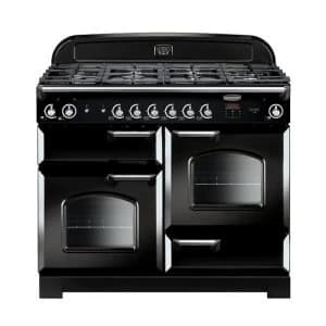 Image of Rangemaster CLA110NGFBLC 116660 110cm CLASSIC Gas Range Cooker BlackChrome