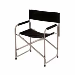 Image of Oypla - Lightweight Frame Folding Portable Black Outdoor Camping Directors Chair