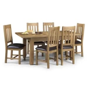 Image of Astoria Extending Dining Table with 6 Chairs Brown