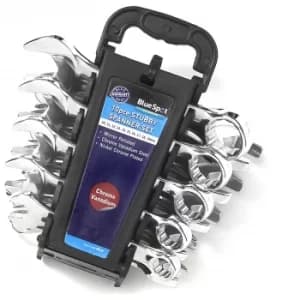 Image of 10 Piece Chrome Vanadium Metric Stubby Spanner Set (10-19MM)