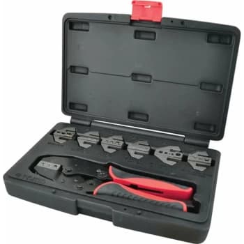Image of Ratchet Crimping Tool C/W Interchangeable Jaws 8PC - Kennedy
