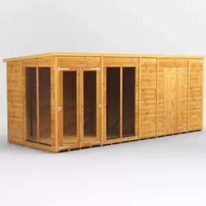 Image of 16x6 Power Pent Summerhouse Combi Building including 6ft Side Store