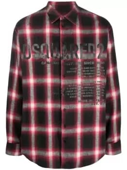 Image of DSQUARED2 Drop Shoulder Flannel Shirt