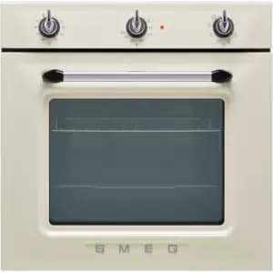 Image of Smeg Victoria SF6905P1 Built In Electric Single Oven - Cream - A Rated