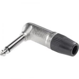 Image of 6.35mm audio jack Plug right angle Number of pins 3 Stereo Silver Cliff SEP3C