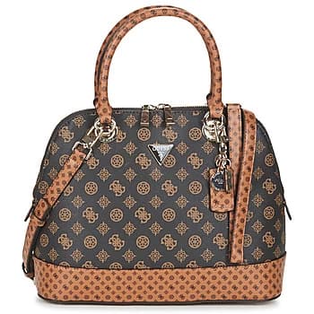 Image of Guess CESSILY DOME SATCHEL womens Handbags in Brown - Sizes One size