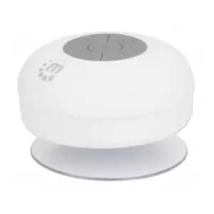 Image of Manhattan Bluetooth Shower Speaker (promo) Waterproof design with suction cup mount Omnidirectional Mic Integrated Controls 5 hour Playback time Range