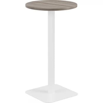 Image of 600MM Circular High Contract Table - White/Grey Oak