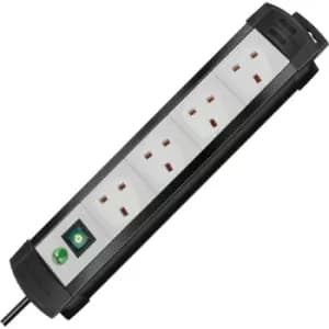 Image of Brennenstuhl 1951543101 Premium Line Extension Socket 4 Way Black/...