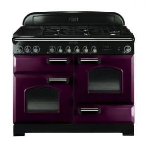 Image of Rangemaster CDL110DFFCY-C Classic Deluxe 110cm Dual Fuel Range Cooker Cranberry C
