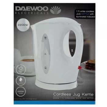Image of Daewoo Cordless Jug Kettle - White