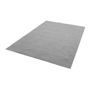 Image of Antibes AN01 Grey Trellis 120cm x 170cm Rectangle - Grey