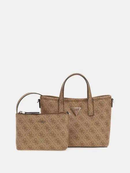 Image of Guess Latona 4G Logo Mini Handbag 14858763 Beige
