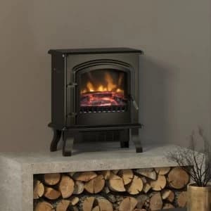 Image of BeModern Colman Freestanding Electric Stove Fire in Matte Black
