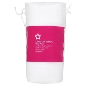 Image of Superdrug Cotton Wool Oval Pads x 50