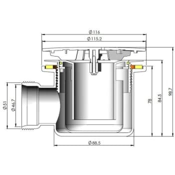 Image of 90mm Mega Flow Shower Waste - Chrome - Nuie