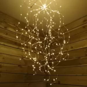 Image of 1M Festive Dewdrop Twinkling Waterfall Christmas Lights Warm White