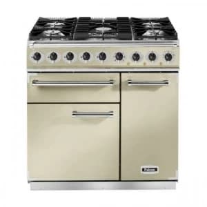 Image of Falcon 77050 F900DXDFCR-CM 90cm Deluxe Dual Fuel Range Cooker - Cream-C