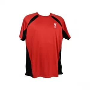 Image of 12-13 Years Liverpool Poly Panel Tee Red Youths Retail Packaging