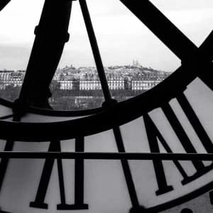 Image of Art For The Home Orsay Clock Mural Wallpaper Paper
