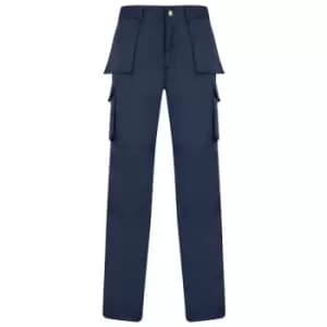 Image of Absolute Apparel Mens Workwear Utility Cargo Trouser (28S) (Navy) - Navy