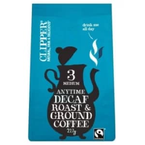Image of Clipper Fairtrade Organic Decaffeinated Style Roast & Ground 227g