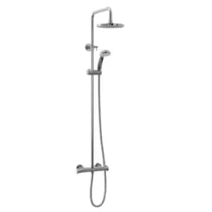 Image of Harik 2 Round Exposed Adjustable Thermostatic Shower Set