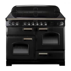Image of Rangemaster CDL110ECBL-B Classic Deluxe 110cm Ceramic Range Cooker Black-Brass