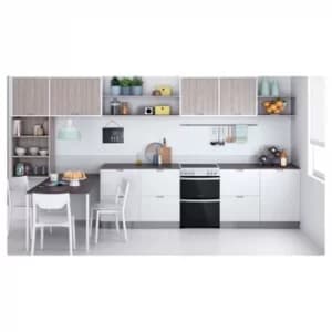 Image of Indesit ID67V9KMW Ceramic Hob Double Oven Electric Cooker