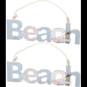 Image of Box of 2 Beach Hanging Signs