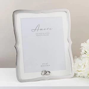 Image of 8" x 10" - Amore By Juliana Silver Frame with Crystal Rings