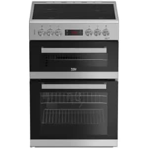 Image of Beko EDC634S 60cm Double Oven Electric Cooker with Ceramic Hob - Silver