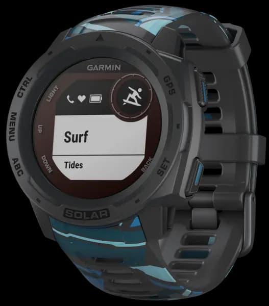 Image of Garmin Watch Instinct Solar Surf Edition Pipeline - Black GMN-264