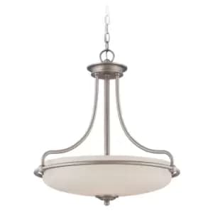 Image of 1 Bulb Ceiling Pendant Light Fitting Antique Nickel LED E27 100W Bulb