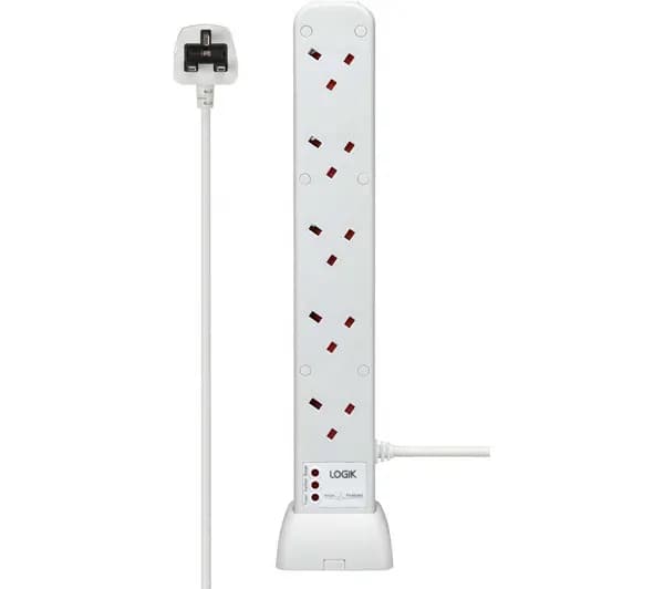 Image of Logik L10W4S18 Surge Protected 10-socket Extension Lead 4m