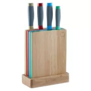 Image of Viners Assure Colour Code Knife Block & Board Set