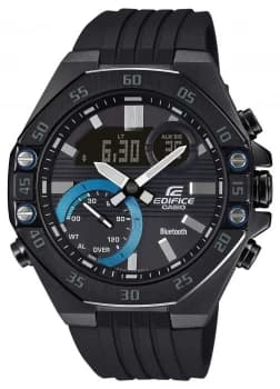 Image of Casio Edifice Black Rubber Strap Smartphone Link Watch