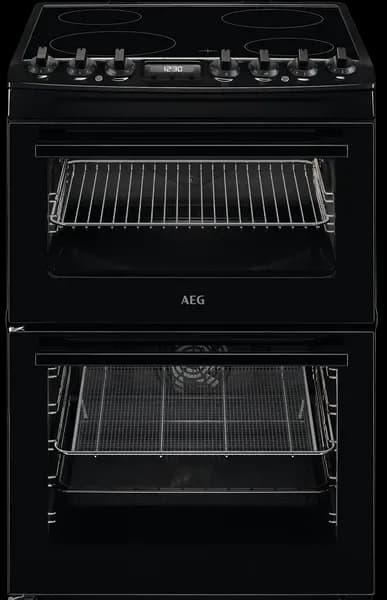Image of AEG 6000 SteamBake CCX6740ACB 60cm Electric Cooker with Ceramic Hob - Black - A Rated