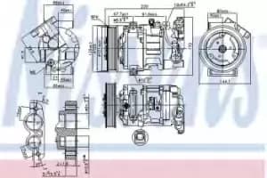 Image of Nissens Compressor, air conditioning AC 890044