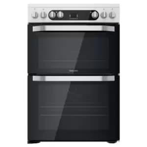 Image of Hotpoint Hdm67V9Hcw/uk/1 Double Cooker With Ceramic Hob (W)60Cm