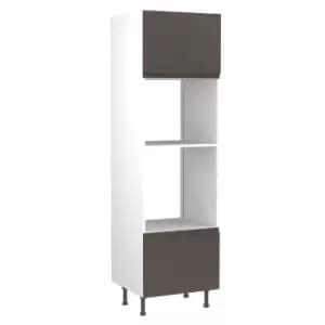 Image of KitchenKIT J-Pull 60cm Oven and Microwave Unit - Gloss Graphite
