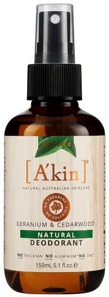 Image of Akin Geranium & Cedarwood Natural Deodorant 150ml