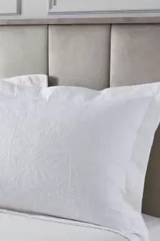 Image of 'Matelasse Leaves' Pillowcase Pair