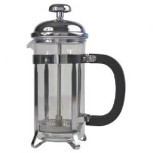Image of Genware 12 Cup Cafetiere Plated with Pyrex Chrome 1.5 L48oz