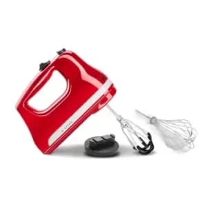 Image of KitchenAid 5KHM6118BER Hand Mixer 6 Speed With Flex Edge Beaters, Empire Red