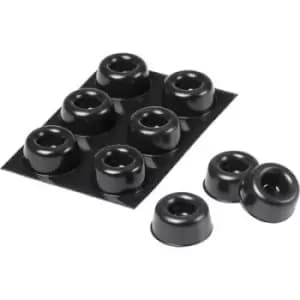 Image of 3M SJ 5009 MPBB Foot self-adhesive, circular Black (Ø x H) 22.3mm x 10.1mm 6 pc(s)