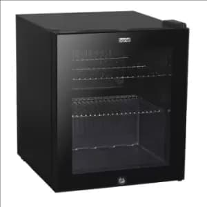 Image of Baridi 50L Table Top Beer & Drinks Mini Fridge with Light 3-10°C - Black & Glass