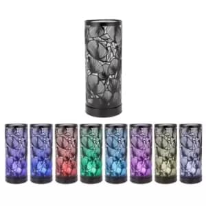 Image of 25.5cm Black LED Lotus Oil Burner