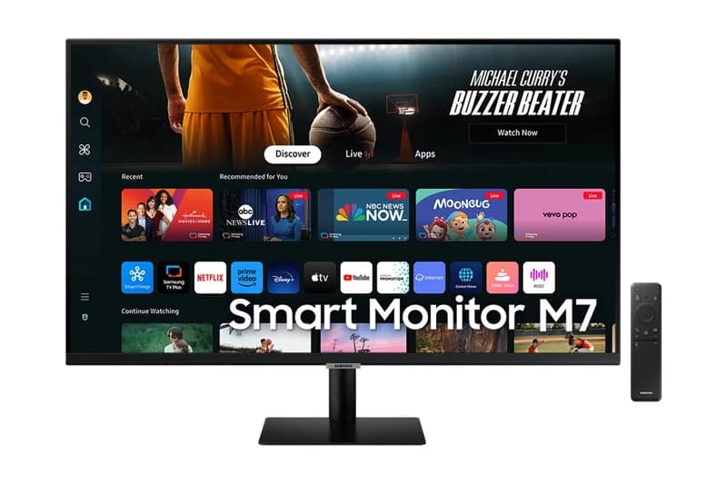 Image of 32" Samsung M7 LS32DM700UUXXU Smart 4K Ultra HD HDR LED Display (No Aerial), Black 8806095545264