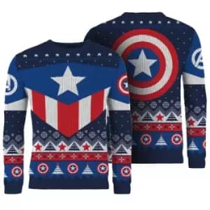 Image of Captain America Christmas Jumper (Size XXXL)